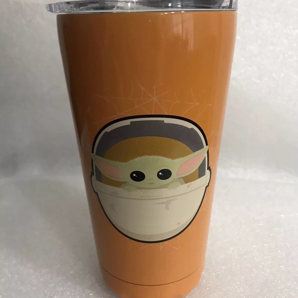 Star Wars Baby Yoda Orange Tumbler